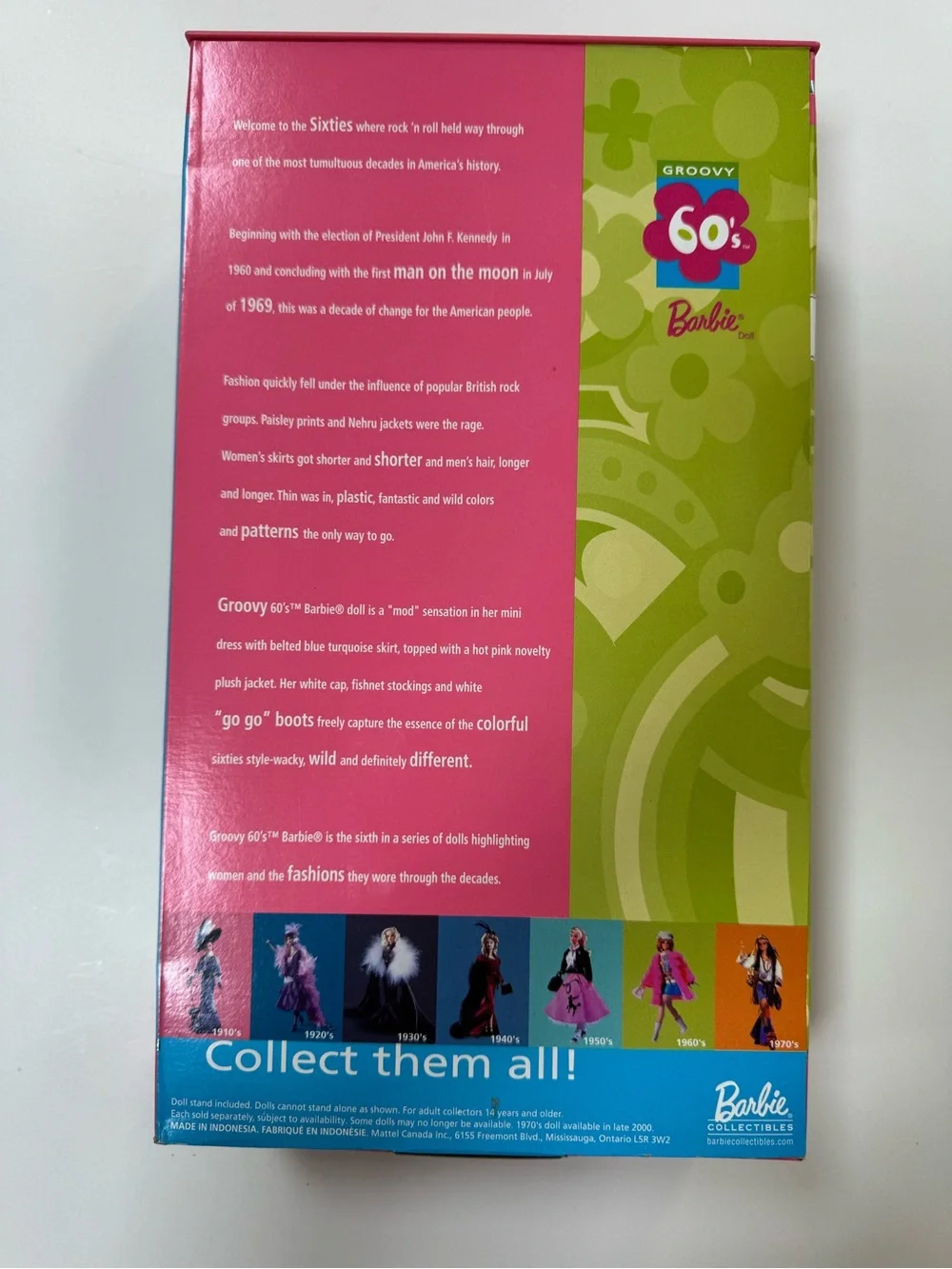 2000 NRFB Groovy 60s Barbie Great Fashions of the 20th Century